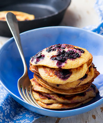 oatmeal pancakes with blueberry