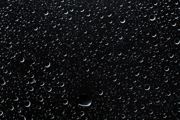 Water drops on the glass