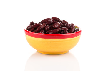 Red kidney beans in a dish