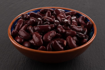 Red kidney beans in a dish