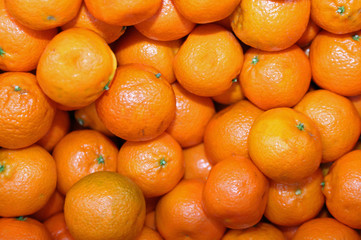 Organic mandarins and orange clementines with peel untreated wit