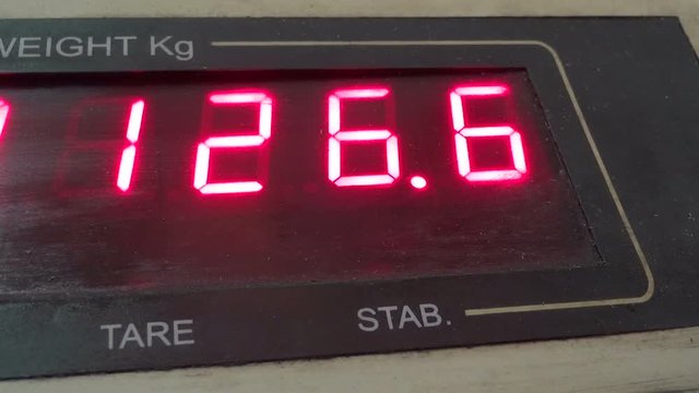 Weight Display in Electronic Scales