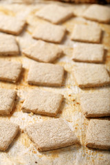 Crunchy cookie on vintage background