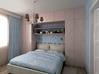 bedroom interior, 3D illustration