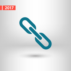 chain link  icon, vector illustration. Flat design style