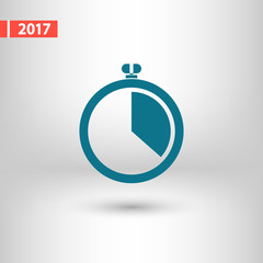 stopwatch  icon, vector illustration. Flat design style