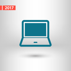 laptop icon, vector illustration. Flat design style