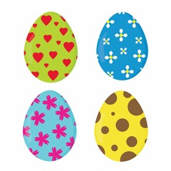 happy vector Background with Colorful Eggs, super vector easter egg set on the wight