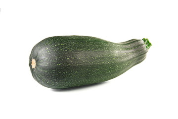 Green zucchini isolated on white background