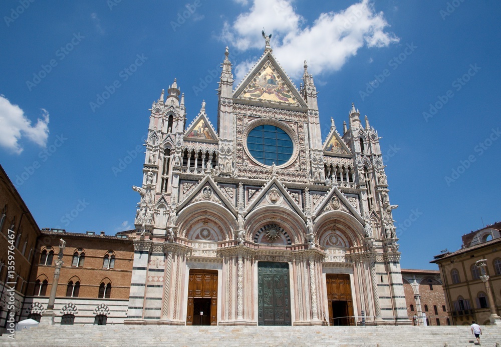 Wall mural Gothic cathedral in the historic city Siena, Tuscany, Italy