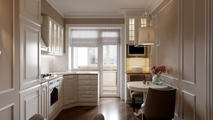 Elegant classic kitchen interior design