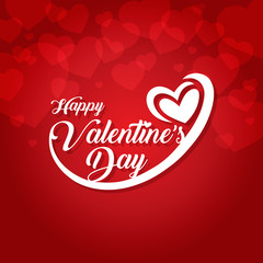 happy valentines day greeting card vector illustration