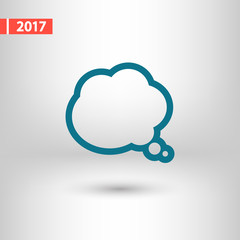 comic speech bubbles icon, vector illustration. Flat design styl