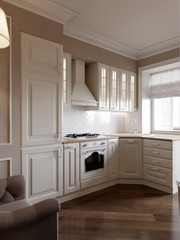 Elegant classic kitchen interior design