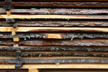 Stack of Adirondack siding boards