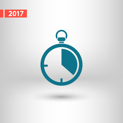stopwatch  icon, vector illustration. Flat design style