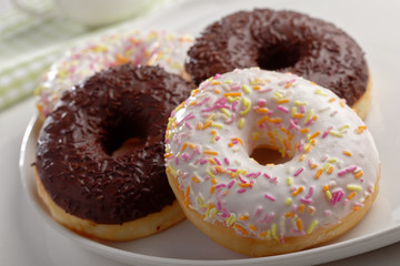 Donuts on a plate