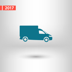 Truck icon, vector illustration. Flat design style