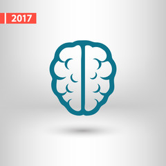 brain icon, vector illustration. Flat design style