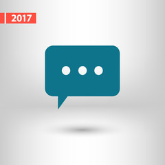 Speech bubbles icon. vector illustration with soft shadow on a g