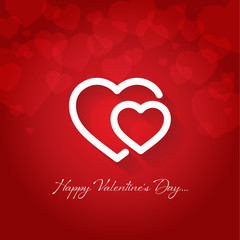 happy valentines day greeting card vector illustration