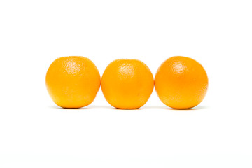 A fresh orange isolated over white background