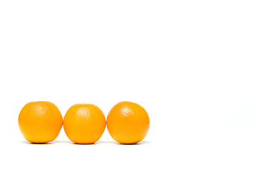A fresh orange isolated over white background