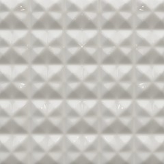 White geometric wall panel design 3d illustration