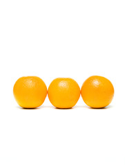 A fresh orange isolated over white background