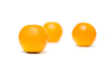 A fresh orange isolated over white background