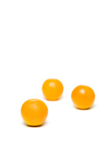 A fresh orange isolated over white background