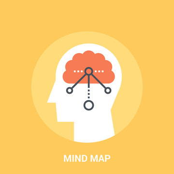 Mind Map Icon Concept