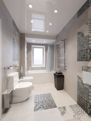 Modern bathroom interior