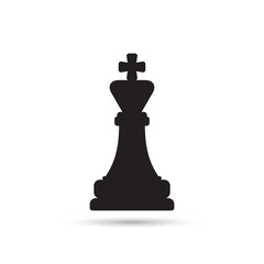 Chess king icon. Vector.