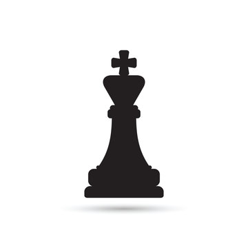 Chess king icon. Vector.