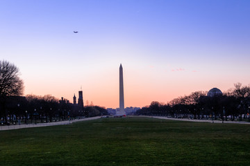 Obraz premium Washington Monument at sunset - Washington, D.C., USA