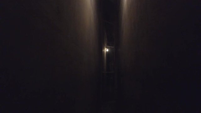 narrow tunnel in military bunker