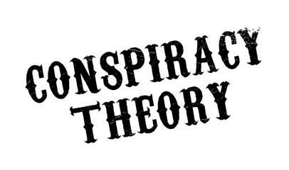 Conspiracy Theory rubber stamp. Grunge design with dust scratches. Effects can be easily removed for a clean, crisp look. Color is easily changed.