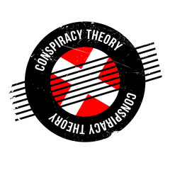 Conspiracy Theory rubber stamp. Grunge design with dust scratches. Effects can be easily removed for a clean, crisp look. Color is easily changed.