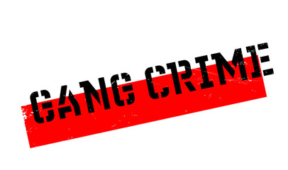 Gang Crime rubber stamp. Grunge design with dust scratches. Effects can be easily removed for a clean, crisp look. Color is easily changed.