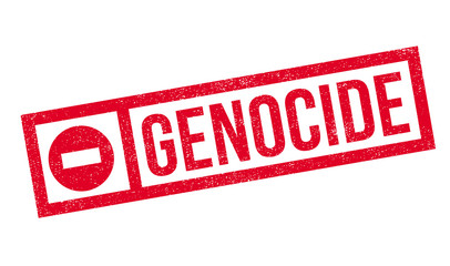 Genocide rubber stamp. Grunge design with dust scratches. Effects can be easily removed for a clean, crisp look. Color is easily changed.