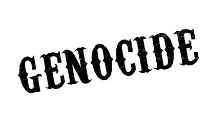 Genocide rubber stamp. Grunge design with dust scratches. Effects can be easily removed for a clean, crisp look. Color is easily changed.