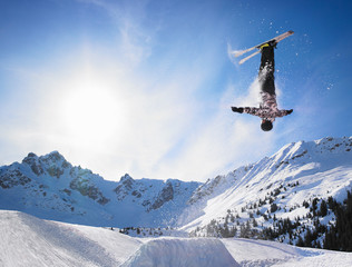 Professional skier jumping