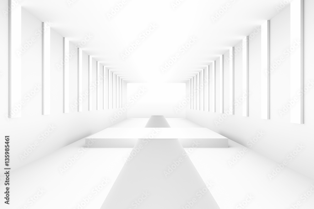 Poster Blank white empty podium for backdrop design template pr blank layouts background