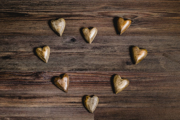 wooden hearts for valentines day