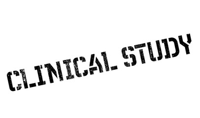 Clinical Study rubber stamp. Grunge design with dust scratches. Effects can be easily removed for a clean, crisp look. Color is easily changed.
