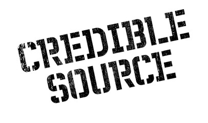 Credible Source rubber stamp. Grunge design with dust scratches. Effects can be easily removed for a clean, crisp look. Color is easily changed.