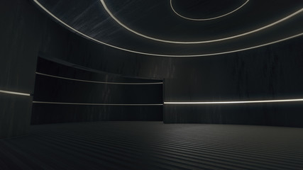 empty room with light glow,abstract space.3D rendering 