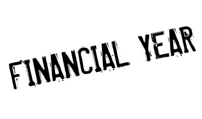 Financial Year rubber stamp. Grunge design with dust scratches. Effects can be easily removed for a clean, crisp look. Color is easily changed.