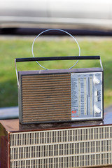 Vintage Radio tube in a flea market